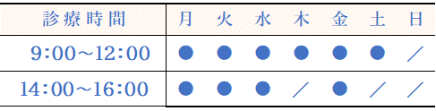 眼科　診療時間